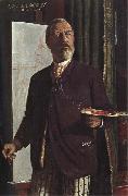 Arnold Bocklin Self-Portrait in his Studio china oil painting reproduction